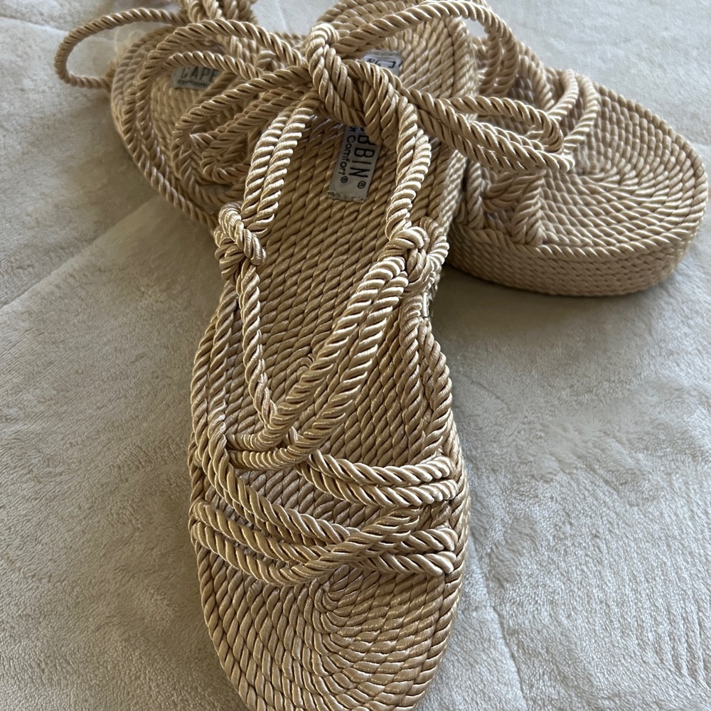 Cape Robbin Tan Rope Sandals Bohemian Style